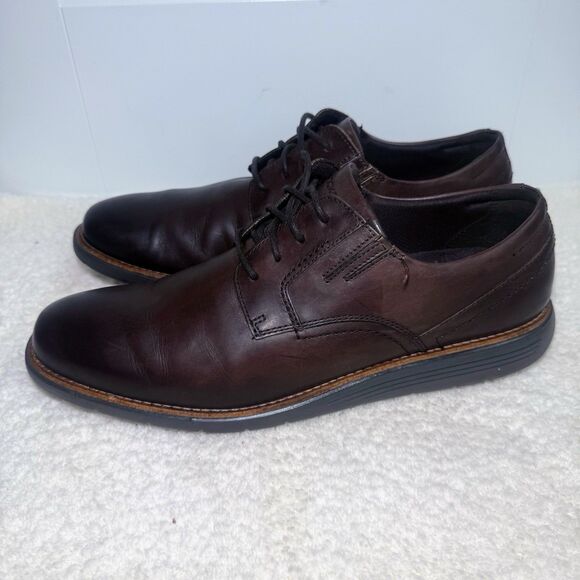 Rockport Other - Rockport Total Motion City Plain Toe Men’s Brown Oxfords  Shoes Size 12